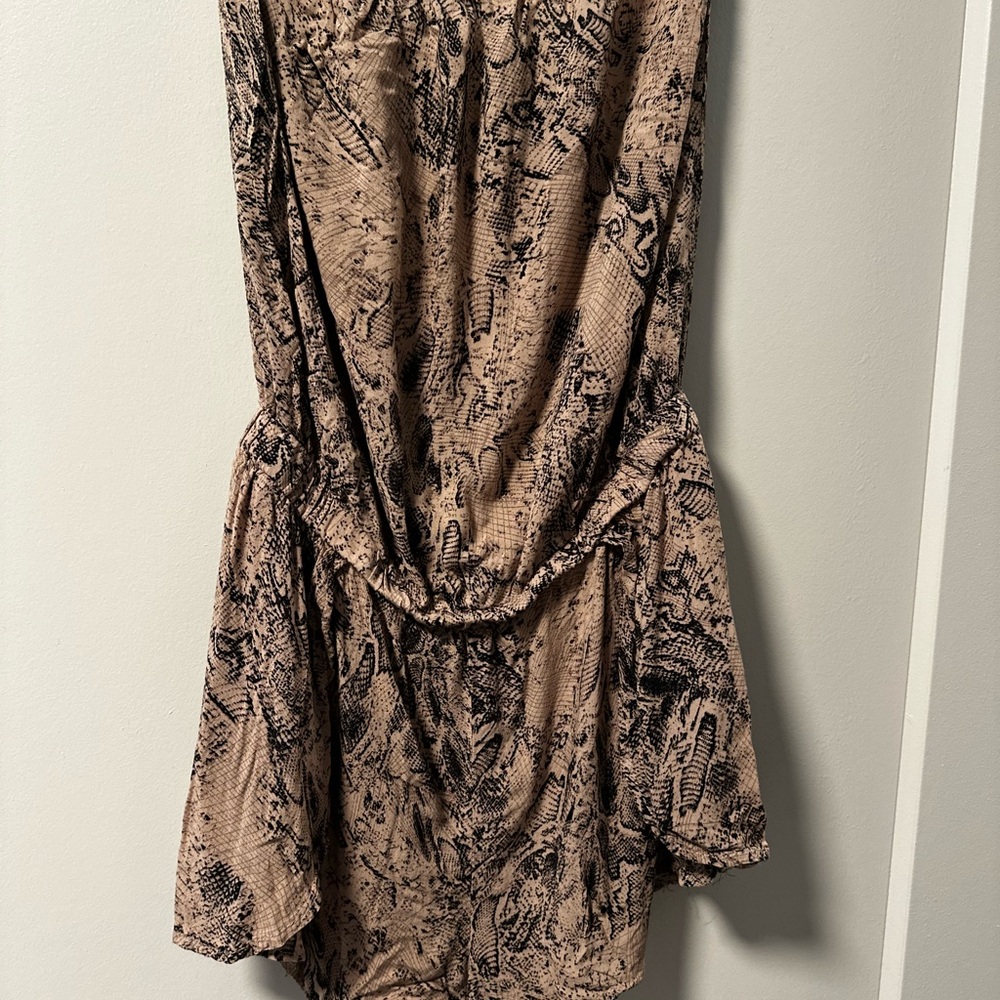 Cheetah Strapless Mini Romper